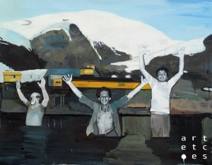 Lake with Figures and Buildings