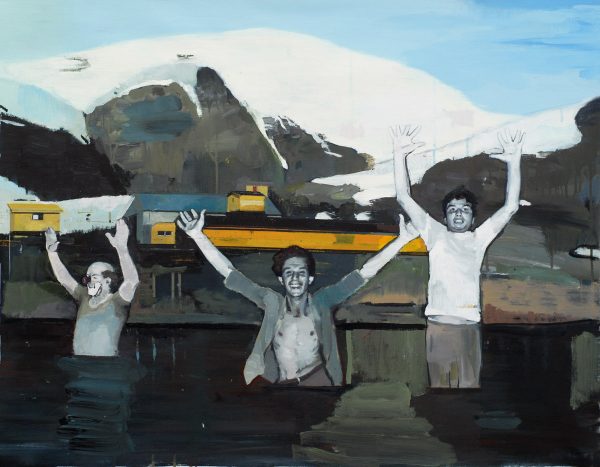 Lake with Figures and Buildings