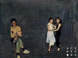 Interior with Dancers and Seated Figure