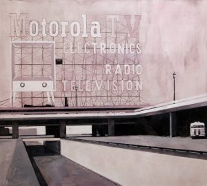 Motorola Sign with Building